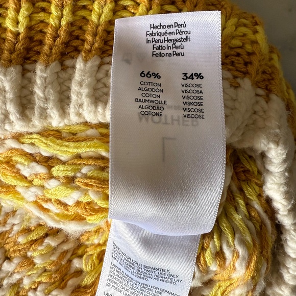 NWT MOTHER The Itsy Crochet Sweater Women’s Large All The Angles Gold Boho Luxe - Picture 8 of 12